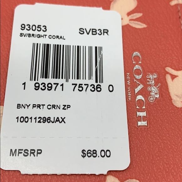 COACH Corner Zip Wristlet With BUNNY Print - Picture 8 of 8